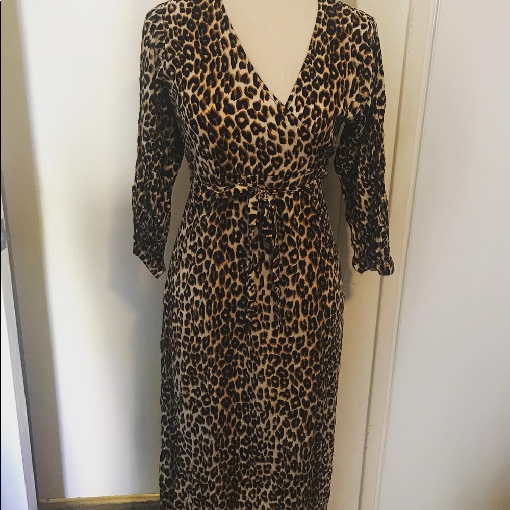 Faithfull the Brand Leopard Maxi Wrap Dress